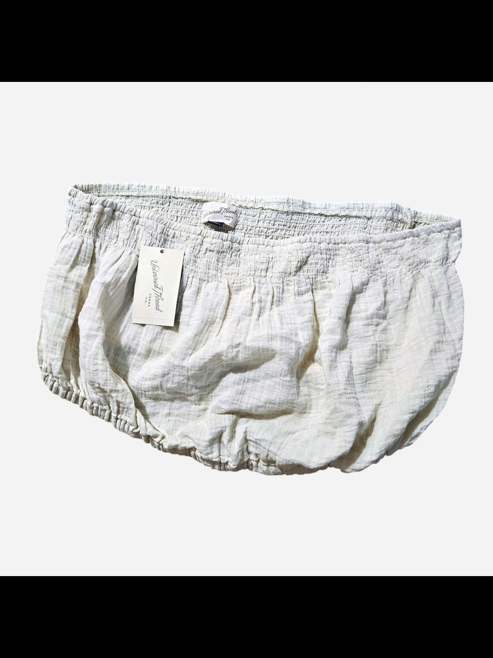 Universal Thread White/Cream Smocked Crop Top